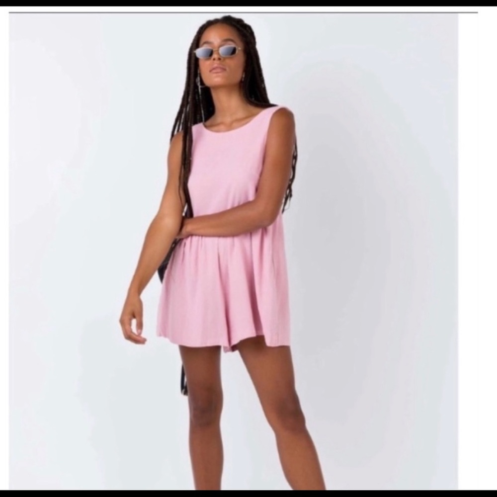 Princess Polly the Alder pink romper jumpsuit with pockets